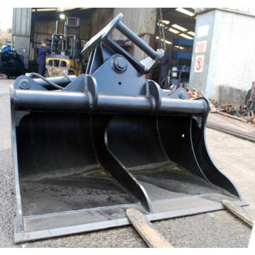 Heavy Duty Hydraulic Tilt Bucket (2 cyl) for 20 - 22 Tonne Excavator Digger
