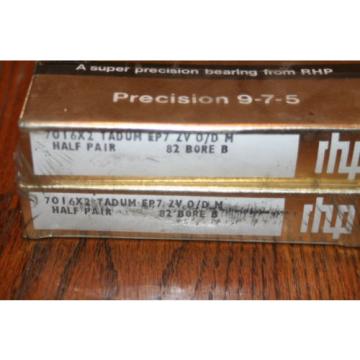 RHP 7016X2 TADUM EP7 ZV Super Precision Bearings (CTDUMP4Y, 2MM9116WIDUM)  NEW