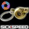 GOLD METAL SPINNING TURBO BEARING KEYCHAIN KEY RING/CHAIN FOR CAR/TRUCK/SUV B #5 small image