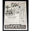 1920 OLD MAGAZINE PRINT AD, SHAFER, MOTOR CAR ROLLER BEARINGS!