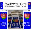 2 sticker car registration plate RESIN COAT OF ARMS BEARINGS LA ROCHELLE #5 small image