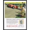 1957 Futuristic Turbine Engine Car Art Vintage Bower Roller Bearings Print Ad