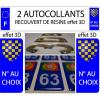 2 sticker car registration plate RESIN COAT OF ARMS BEARINGS VERMANDOIS #5 small image