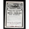 1910 OLD MAGAZINE PRINT AD, RIDE ON HESS-BRIGHT BALL BEARINGS, COMFORT &amp; SAFETY!