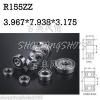 10pcs R155 ZZ 5/32&#034;x 5/16&#034;x 1/8&#034; inch Miniature Ball Radial Ball Bearings R155ZZ