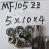 1 pcs MF105 5X10X4 Flanged 5*10*4 bearings Miniature Ball Radial Bearing MF105ZZ