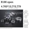 10pcs R186 open 3/16&#034;x 1/2&#034;x 1.094&#034; inch Miniature Ball Radial Ball Bearings