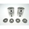 4x MF105ZZ Bearing + 2x CNC Motor Shaft Coupler Coupling for 3D Drucker Prusa i3 #1 small image