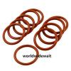 10Pcs 50mm Outside Dia 1.9mm Thickness Red Silicone O Ring Oil Seals