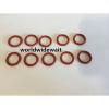 10Pcs 50mm OD 1.5mm Thickness Red Silicone O Rings Oil Seals Gaskets #1 small image