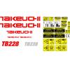 Decal Sticker set for: Takeuchi TB228  Mini Digger Pelle Bagger Excavator #1 small image