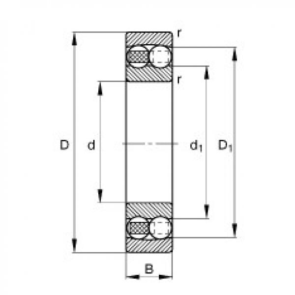 FAG Self-aligning ball bearings - 1205-TVH #1 image