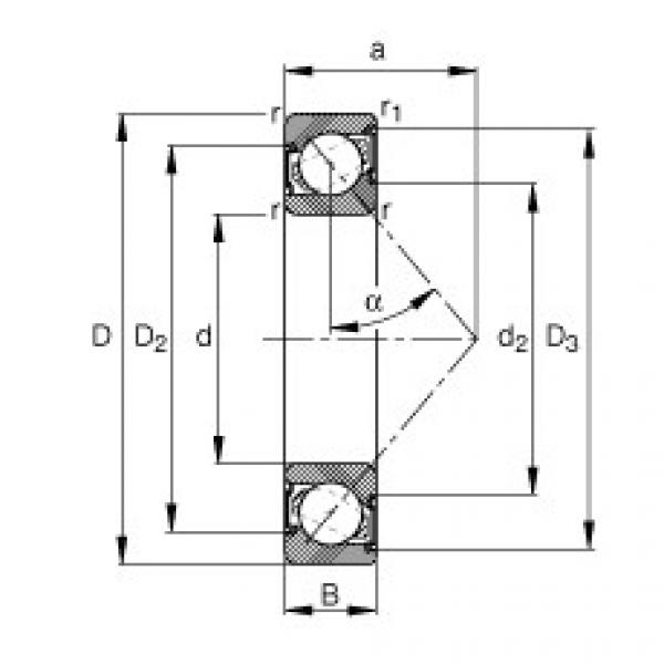 FAG Angular contact ball bearings - 7006-B-XL-2RS-TVP #1 image