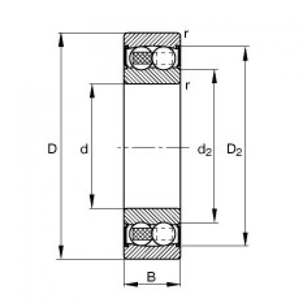 FAG Self-aligning ball bearings - 2200-2RS-TVH #1 image