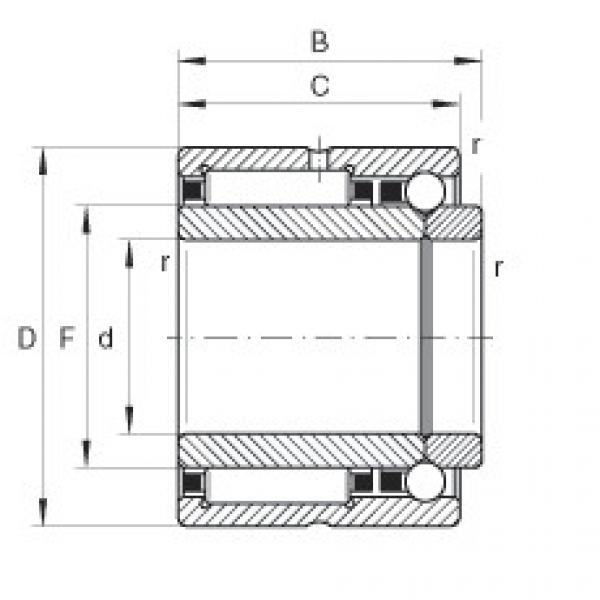 FAG Needle roller/angular contact ball bearings - NKIB59/22-XL #1 image