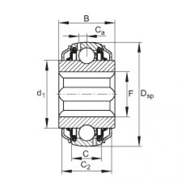 FAG Self-aligning deep groove ball bearings - GVKE16-205-KRR-B-2C-AS2/V-AH01 #1 image