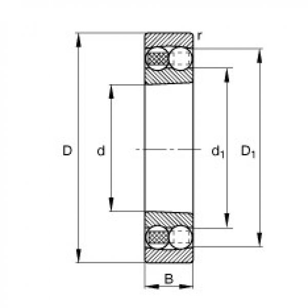 FAG Self-aligning ball bearings - 1206-K-TVH-C3 #1 image