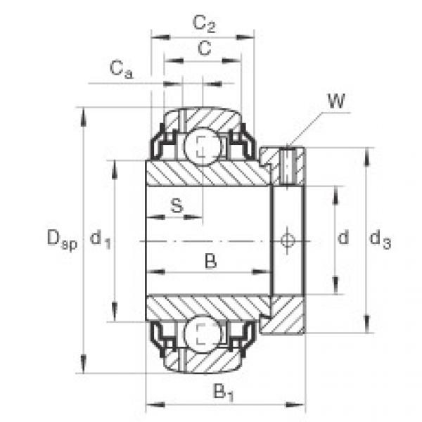 FAG Radial insert ball bearings - GE30-XL-KRR-B-2C #1 image