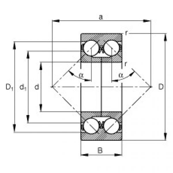 FAG Angular contact ball bearings - 3305-DA-TVP #1 image