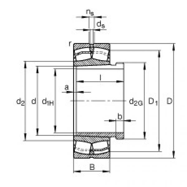 FAG Spherical roller bearings - 22308-E1-XL-K-T41A + AH2308 #1 image