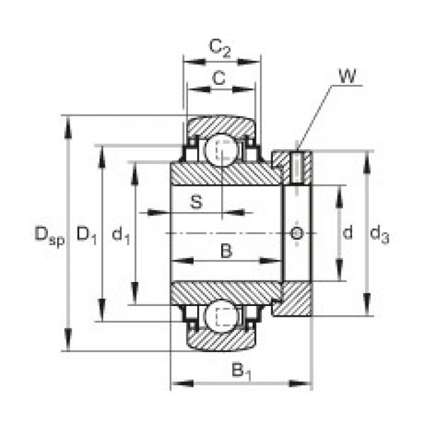 FAG Radial insert ball bearings - NE50-XL-KRR-B #1 image