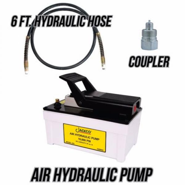 Jackco Air Hydraulic Pump with 6 ft. 10,000PSI Hydraulic Hose and Coupler #1 image