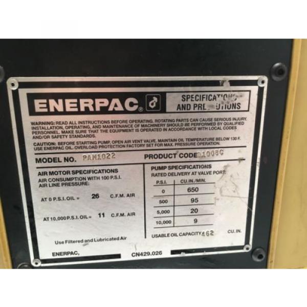 Enerpac PAM1022 Air Operated Hydraulic Pump/Power Pack 700 BAR *Free Shipping* #4 image