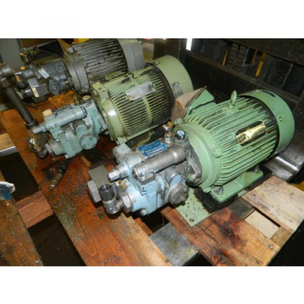 Daikin Hydraulic Piston Pump &amp; 3 HP AC Motor, V15A1R-85, Used, Warranty #1 image