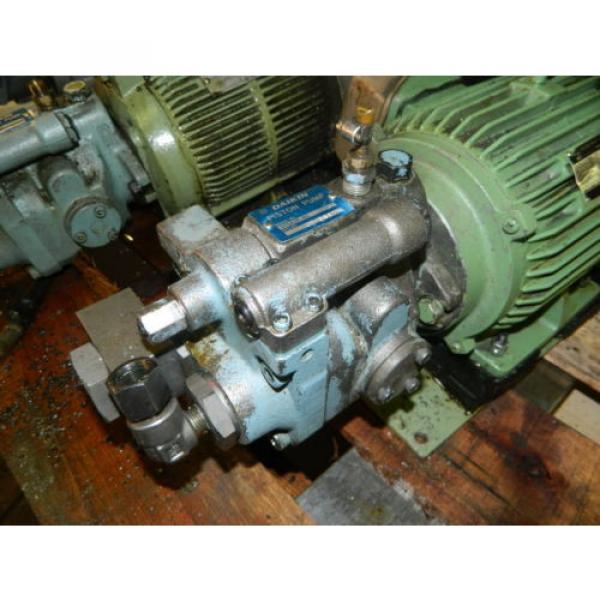 Daikin Hydraulic Piston Pump &amp; 3 HP AC Motor, V15A1R-85, Used, Warranty #4 image