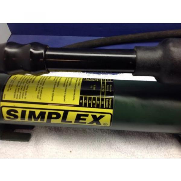 Simplex P22 2 Stage Hydraulic Pump w/ 6&#039; Enerpac Hose Gauge Gauge Adaptor NICE! #3 image