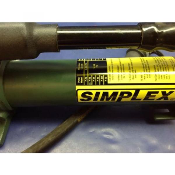 Simplex P22 2 Stage Hydraulic Pump w/ 6&#039; Enerpac Hose Gauge Gauge Adaptor NICE! #4 image