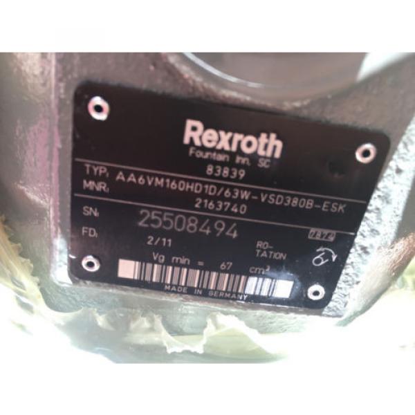 REXROTH AA6VM160HD1D/63W-VSD380B-ESK-2163740 HYDRAULIC MOTOR/PUMP #3 image