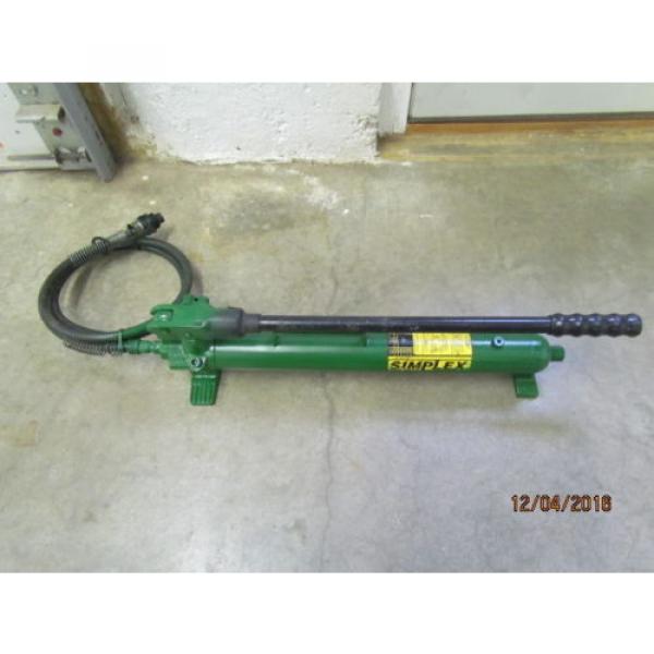Simplex P-42 Hydraulic Hand Pump with 6&#039; hose and Coupler #2 image