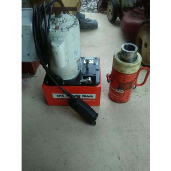 SPX POWER TEAM PE462 HYDRAULIC PUMP ELECTRIC and C556C 55Ton #1 image