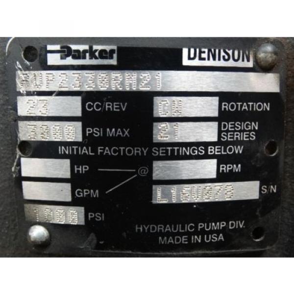 Parker Hydraulic Pump PVP2330RM21 23CC/Rev Rotation:CW 3000PSI Design Series:21 #2 image