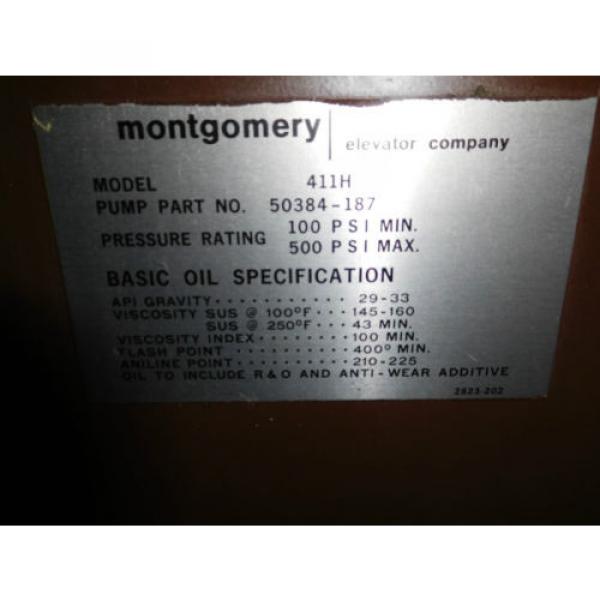 Montgomery 411H 25HP Elevator Hydraulic Power Unit #2 image