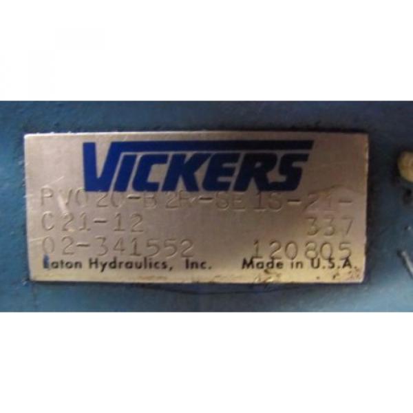VICKERS PV020-B2R-SE1S-21-C21-12 02-341552 HYDRAULIC PISTON PUMP REBUILT #2 image