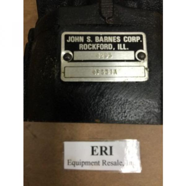 John S. Barnes Corp. 4295 Hydraulic Gear Pump. 4F651A.  Loc 15C #2 image