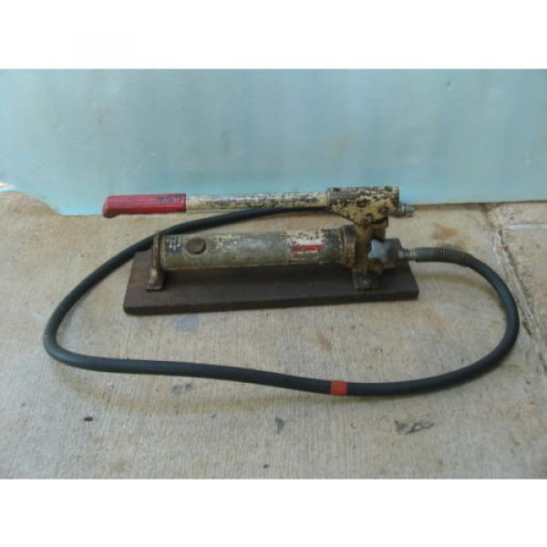 HP-40A Hydraulic 18&#034; long Hand Pump w/6&#039; Hi-Pressure hose+ quick-connect #1 image