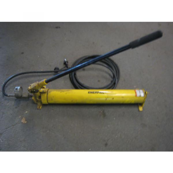 Enerpac P801 Hydraulic Hand Pump 1000psi  W/ Hose And Pressure Gage #1 image