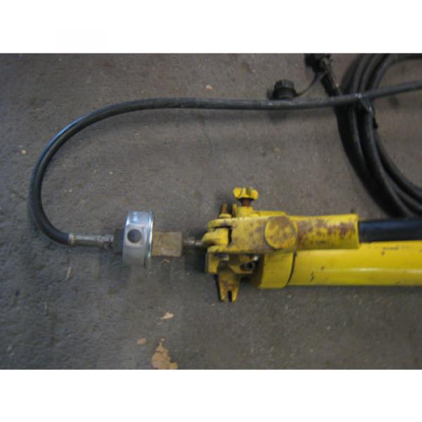 Enerpac P801 Hydraulic Hand Pump 1000psi  W/ Hose And Pressure Gage #4 image