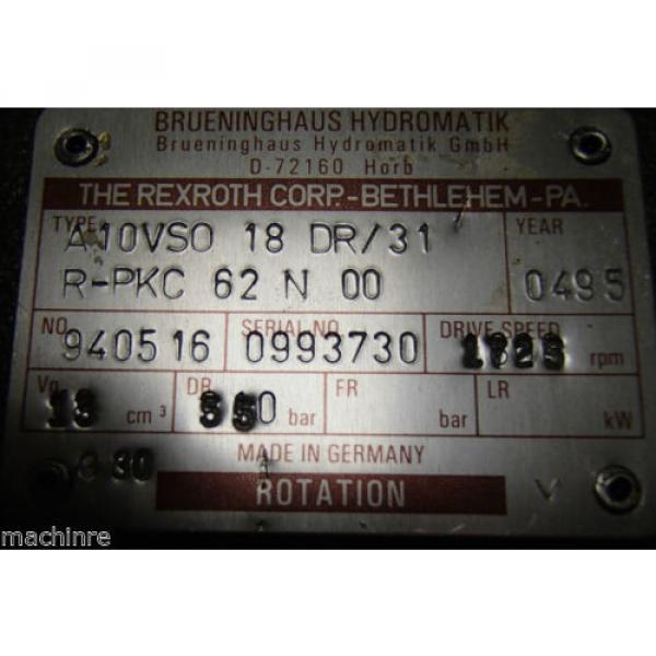 Rexroth Brueninghaus Hydromatik Hydraulic Pump A10VSO18DR/31R-PKC62N00 #5 image
