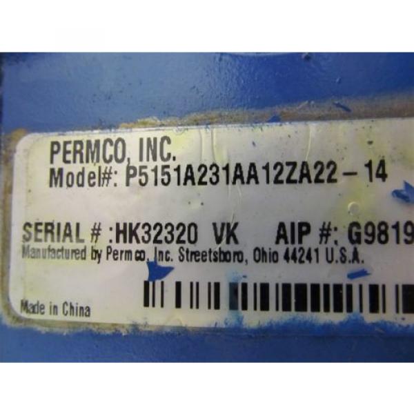 Permco P5151A231AA12ZA22-14, 5151 Series Medium Displacement Hydraulic Pump #4 image