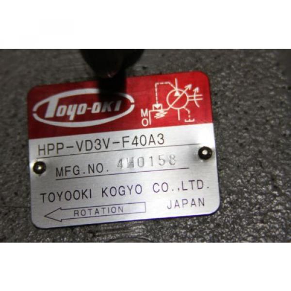 TOYOOKI KOGYO HPP-VD3V-F40A3 High Press Var. Dis. Hyd. Pump, TOYOTA #2 image