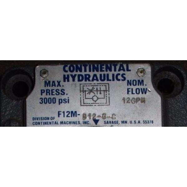 Continental Hydraulic Flow Control , # F12M-B12-G-C , (A7L) #2 image