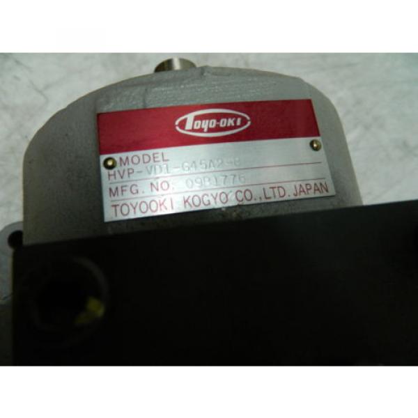 NEW Toyo-Oki HVP-VD1-G45A2-B Hydraulic Pressure Compensated Vane Pump, WARRANTY #5 image