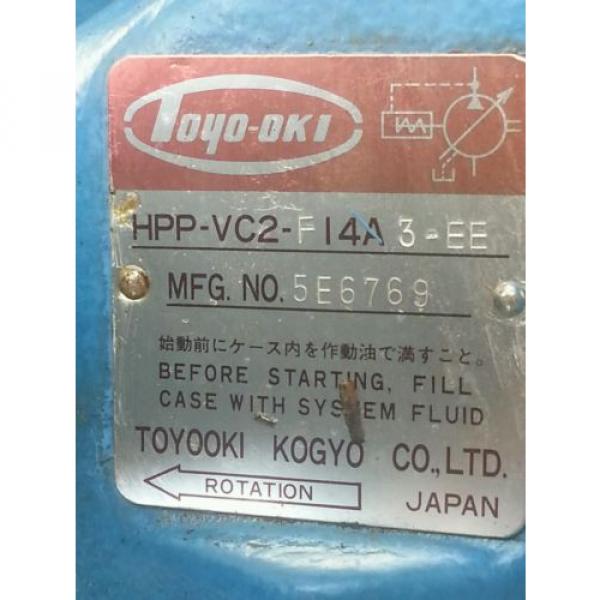 TOYOOKI KOGYO GG5D6520.Y.NC-0971 HYDRAYLIC PUMP W/ MOTOR TOSHIBA 3 PHASE #4 image