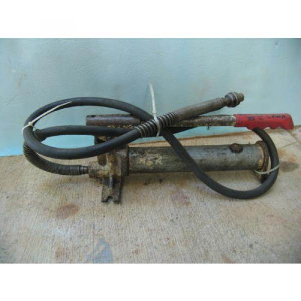 Hydraulic 16&#034; long Hand Pump w/6&#039; Hi-Pressure hose+ quick-connect #1 image
