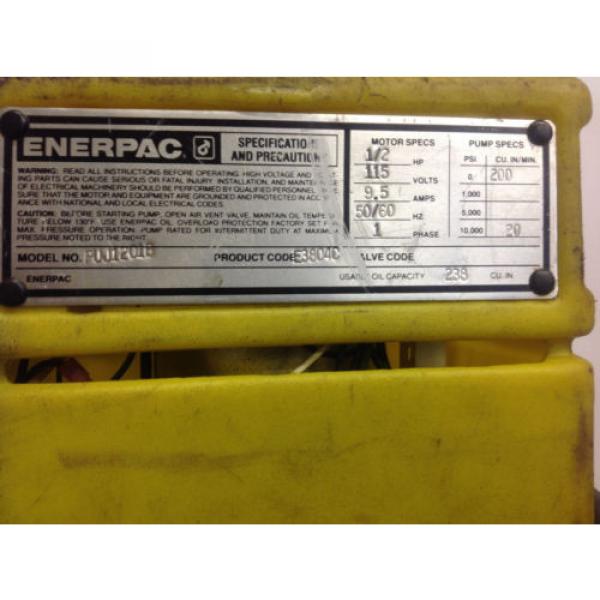 Enerpac PUJ-1201B S/A Hydraulic Pump 115v 3-way 2-pos w/Remote, 10K PSI, 1-Gal #3 image