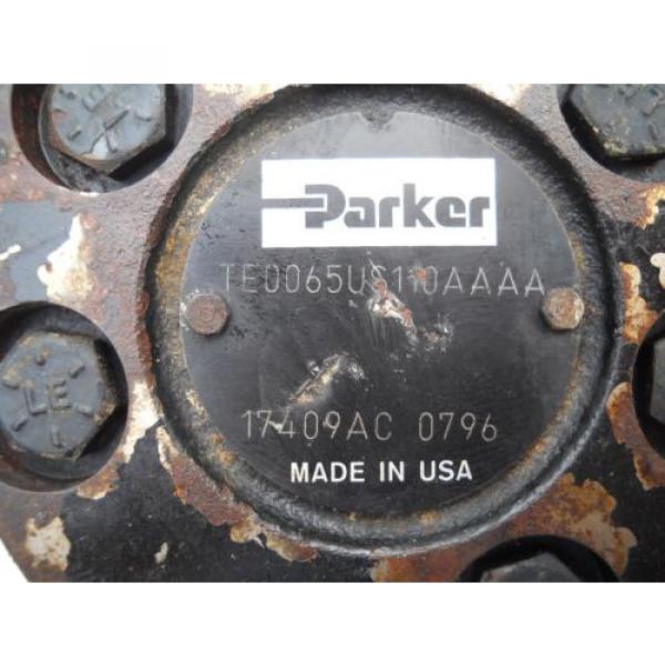 PARKER HYDRAULIC MOTOR TE0065US10AAAA SPLINED SHAFT $17409 AC 0796 65 CU INCH #4 image